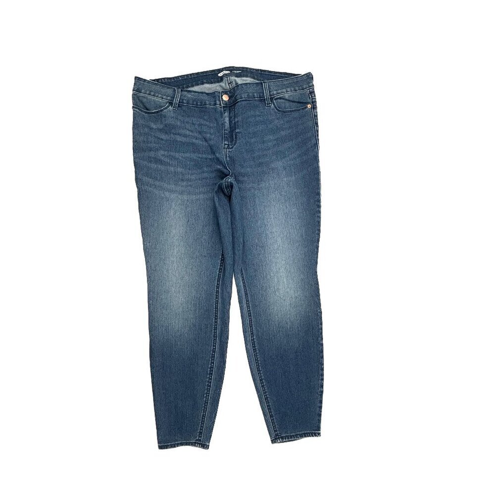 Old Navy Super Skinny Jeans Women 16P Dark Blue Mid Rise Denim 8542